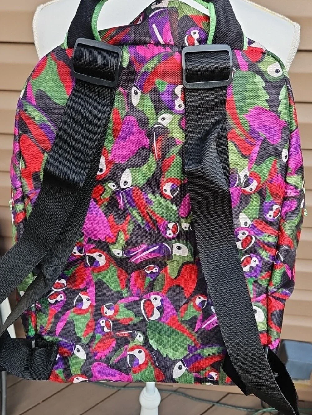 FARM Rio And ADIDAS Multicolor Parrot-Print Backpack with Green Trim
